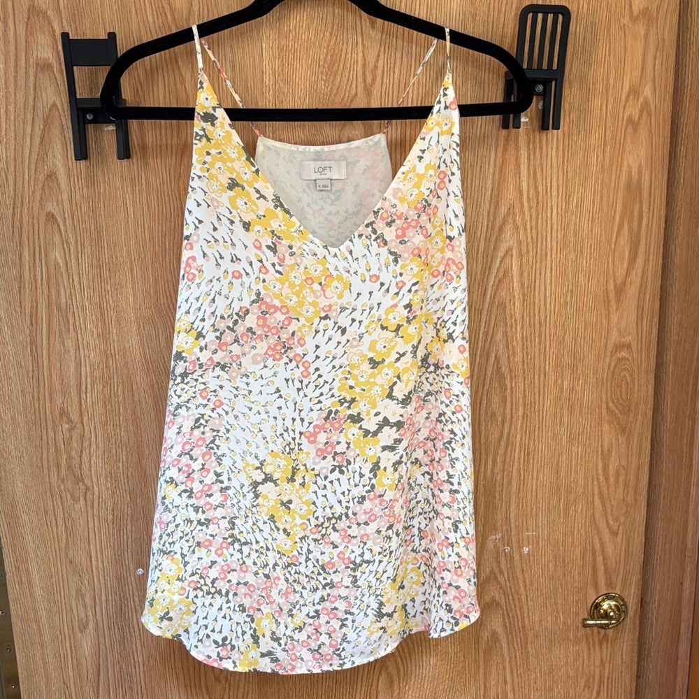 LOFT Floral Camisole - Yellow and Pink